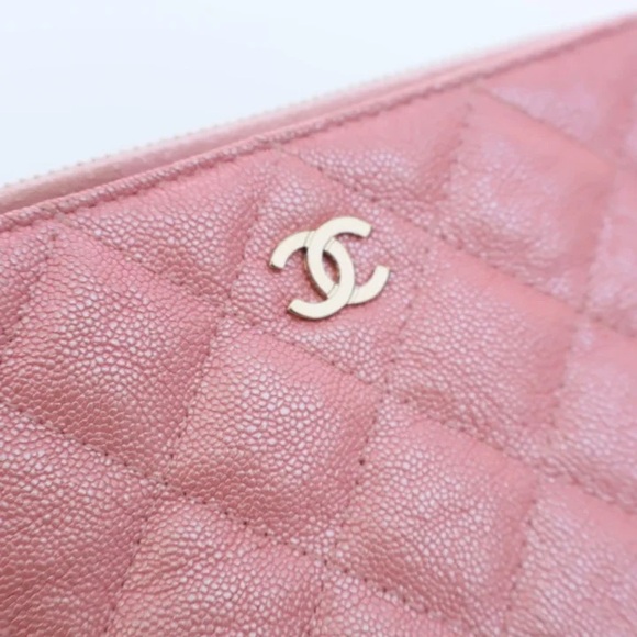 Authenticated Chanel Double Zip Wallet On Chain (WOC) Pink Caviar - Picture 5 of 16